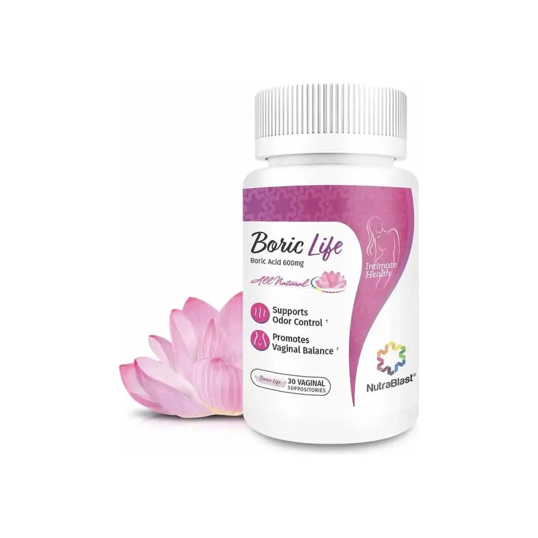NutraBlast Boric Life Vaginal Suppositories Your 7-Day Journey to Intimate Balance & Fresh Confidence