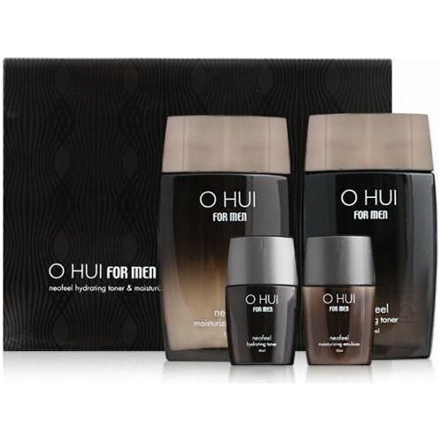 O HUI for Men Neofeel 2-Step Kit Gift Set | Toner & Emulsion Duo for Hydrating & Pore-Refining Skincare