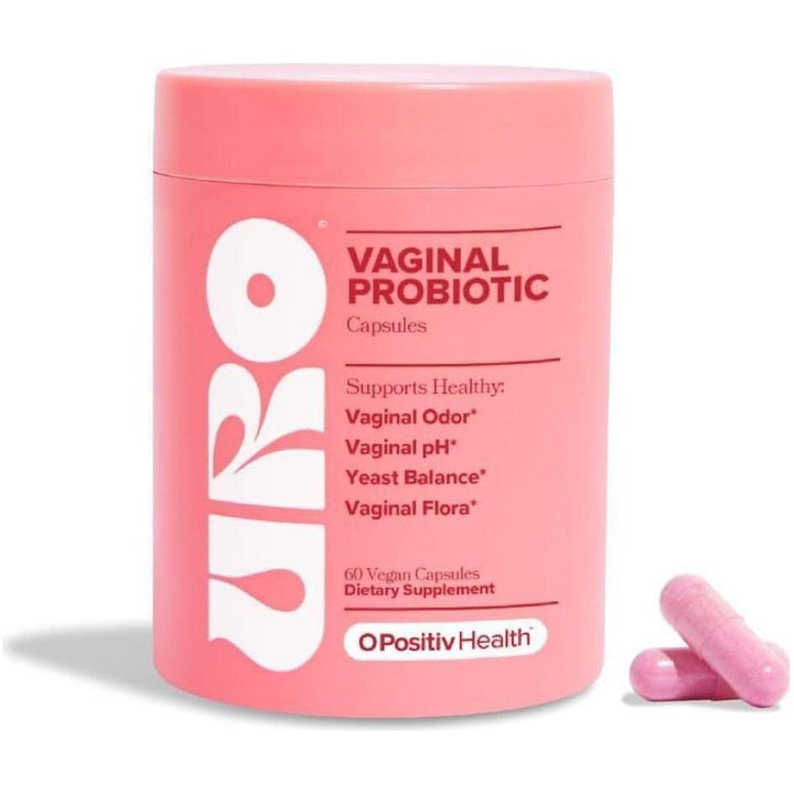 O Positiv URO Vaginal Probiotic Vegan Capsules 60 Count | Supports Vaginal Flora, Odor Control & Daily Comfort