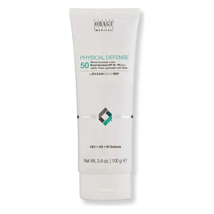 Obagi SuzanObagiMD Physical Defense Tinted SPF 50 - 100ml | Broad Spectrum Protection & Anti-Aging Defense