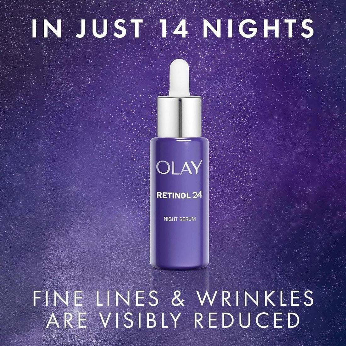 Olay Retinol24 Night Serum 40ml | Retinoid Complex + Vitamin B3 for Smoother, Brighter Skin