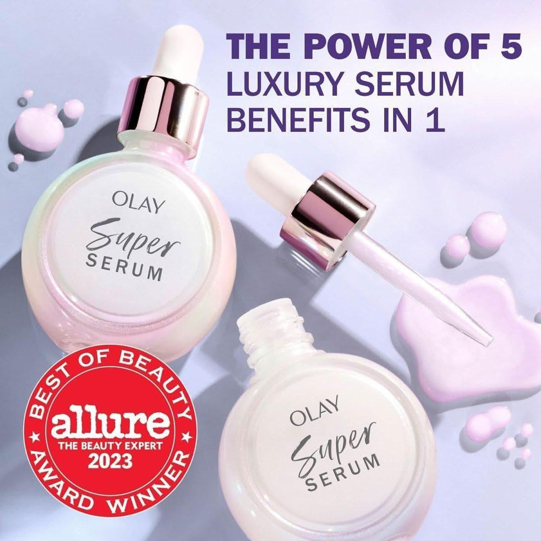 Olay Super Serum 30ml | Hydrating Serum with Niacinamide, Vitamin C, Collagen Peptide & AHA