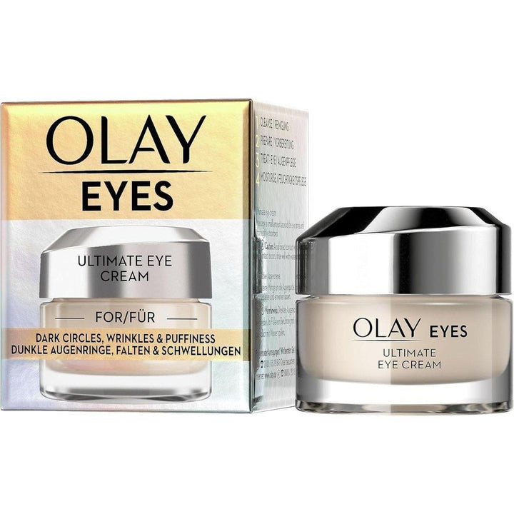 Olay Ultimate Eye Cream 15ml | 3-in-1 Anti-Ageing Eye Cream for Dark Circles, Puffiness & Wrinkles  One Cream, Three Results – Brighten, Smooth & De-Puff in Every Application