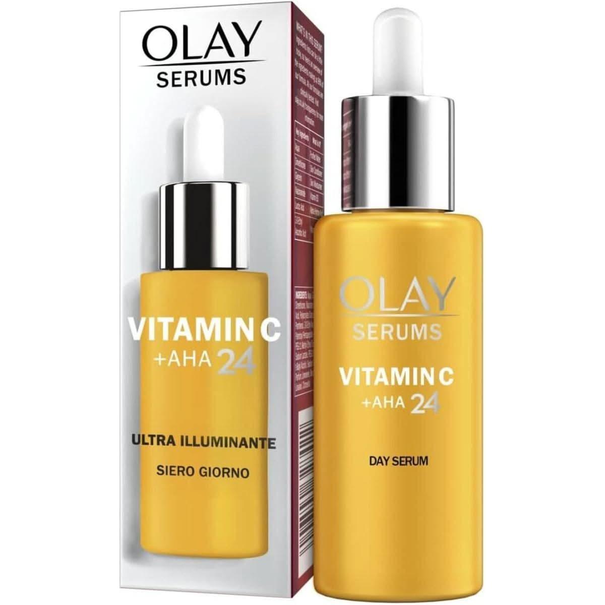 Olay Vitamin C + AHA24 Day Gel Serum 40ml | Brightening Serum with Niacinamide, AHA & Vitamin C