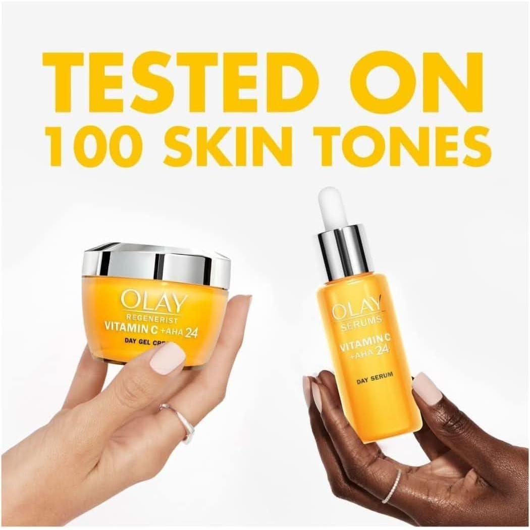 Olay Vitamin C + AHA24 Day Gel Serum 40ml | Brightening Serum with Niacinamide, AHA & Vitamin C