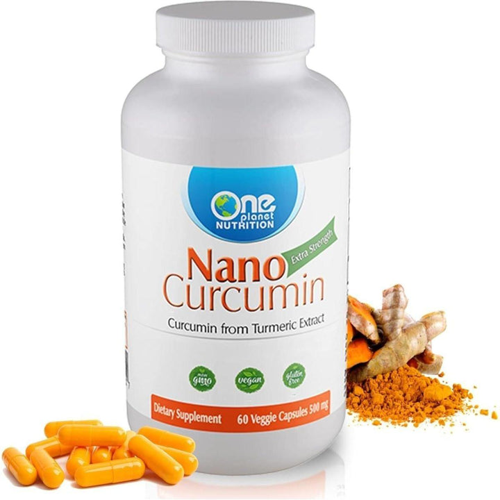 One Planet Nutrition Nano Curcumin Plus 500mg - 120 Veggie Capsules | High-Potency Turmeric Supplement