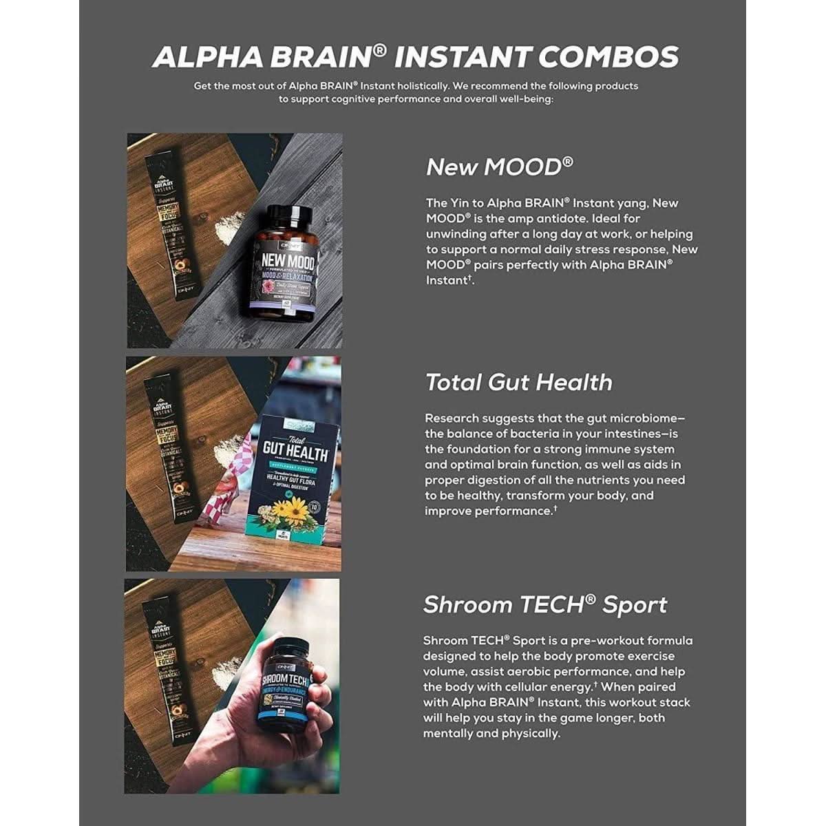 Onnit Alpha Brain Instant - Peach (30Ct Box) | Nootropic for Focus, Memory & Mental Clarity