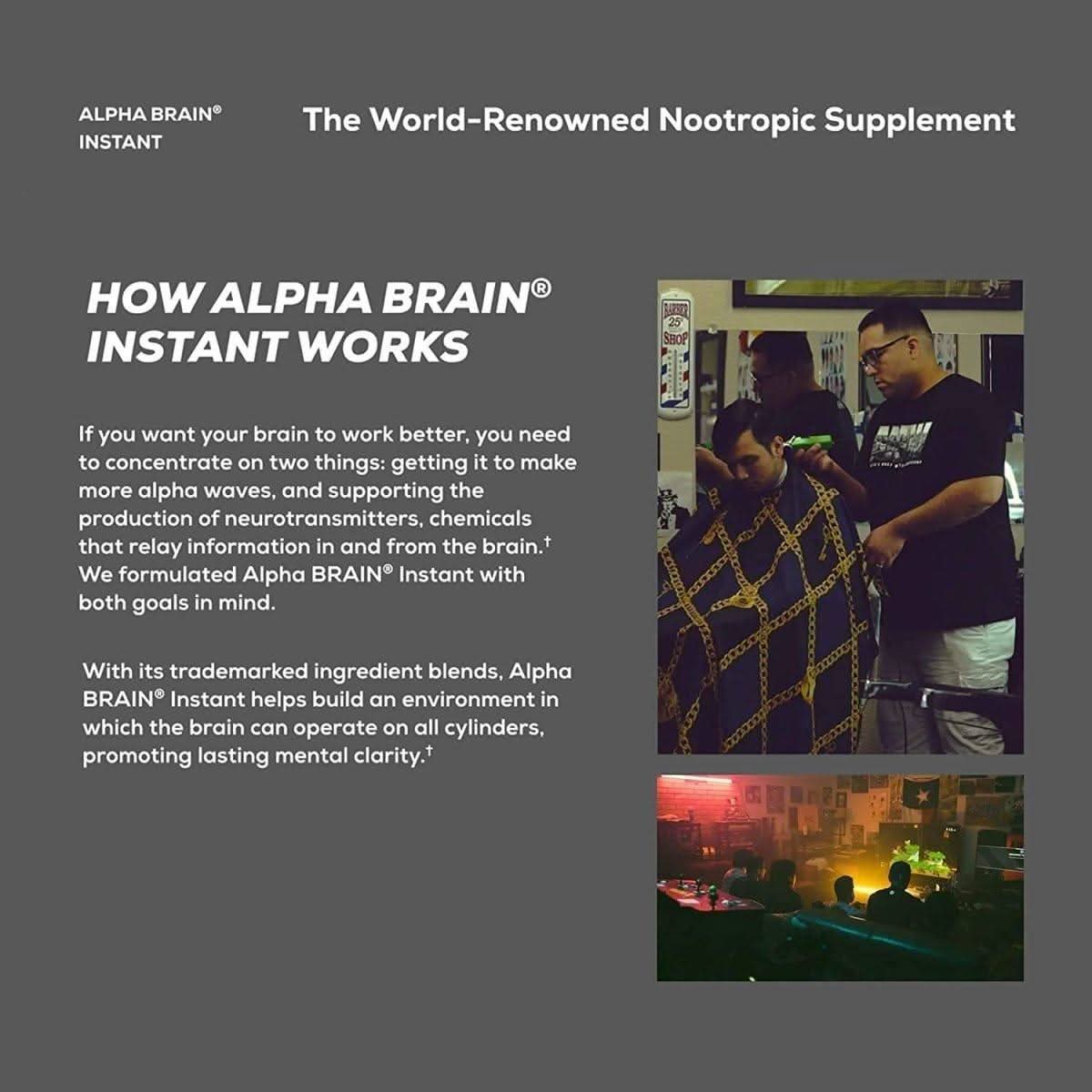Onnit Alpha Brain Instant - Peach (30Ct Box) | Nootropic for Focus, Memory & Mental Clarity