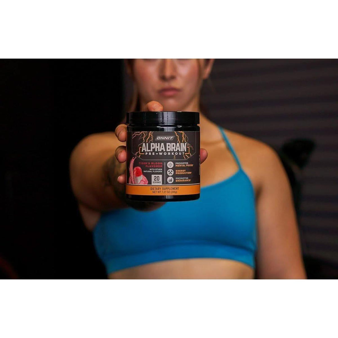 Onnit Alpha Brain Pre-Workout - Tiger's Blood (20 Servings) | Energy, Focus & Performance Boost