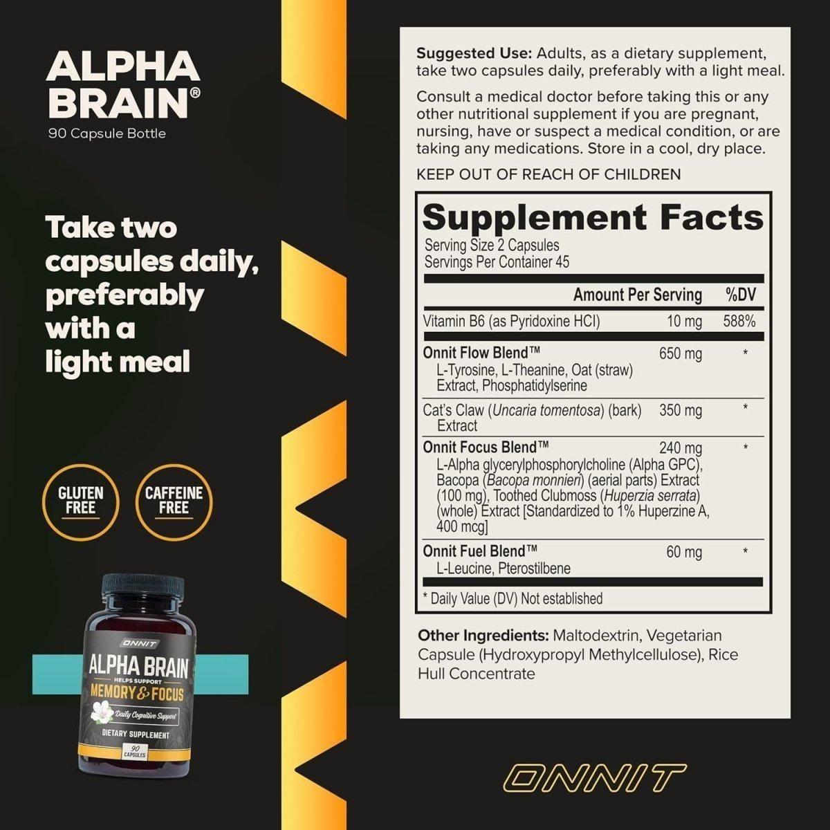 Onnit Alpha Brain: Your Daily Edge in Clarity, Focus & Flow!