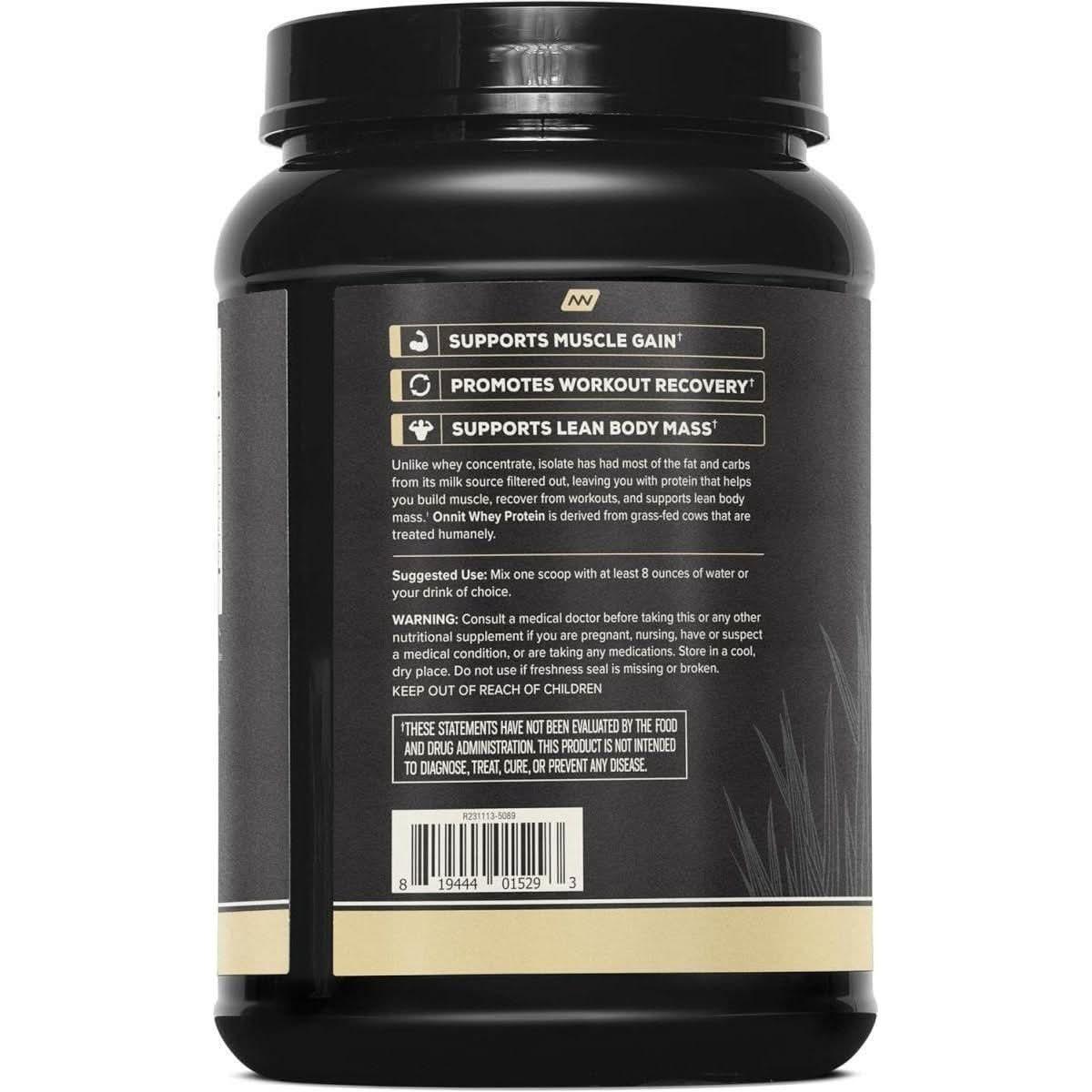 Onnit Grass-Fed Whey Isolate Protein: Pure Fuel for Power & Recovery!