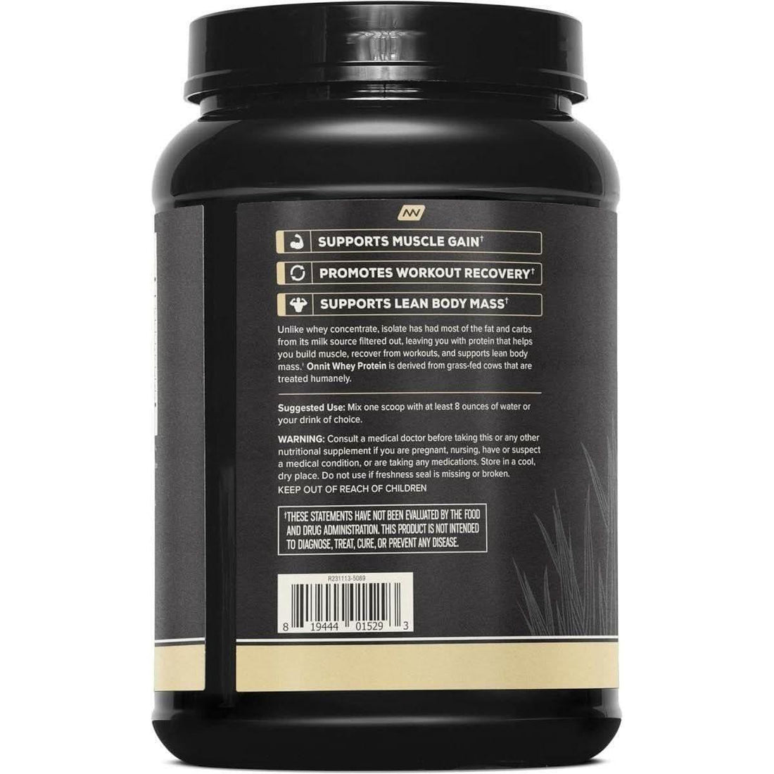Onnit Grass-Fed Whey Isolate Protein: Pure Fuel for Power & Recovery!