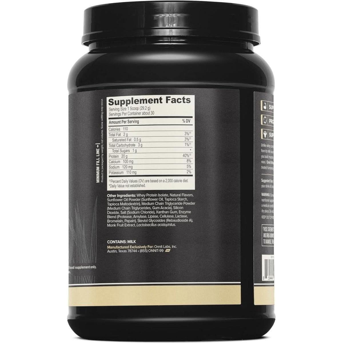 Onnit Grass-Fed Whey Isolate Protein: Pure Fuel for Power & Recovery!
