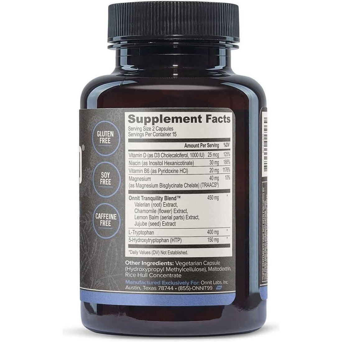 Onnit New Mood Stress Relief, Sleep & Mood Support (30 Capsules) | Relax & Unwind Naturally Onnit