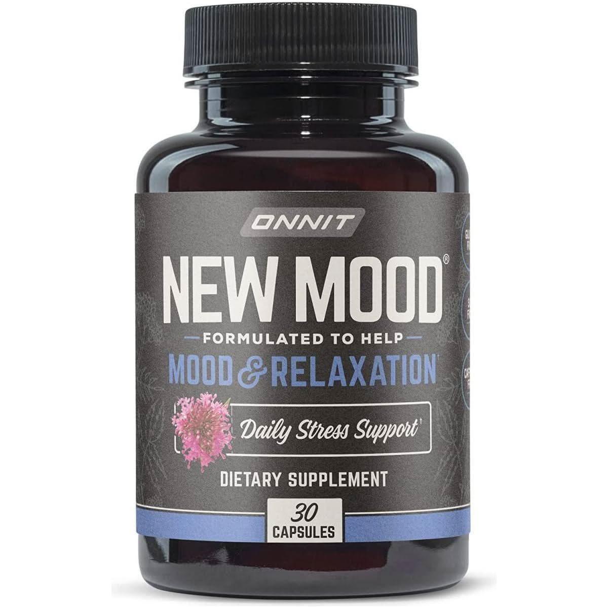 Onnit New Mood Stress Relief, Sleep & Mood Support (30 Capsules) | Relax & Unwind Naturally Onnit