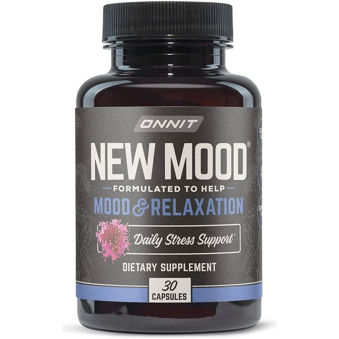 Onnit New Mood Stress Relief, Sleep & Mood Support (30 Capsules) | Relax & Unwind Naturally Onnit
