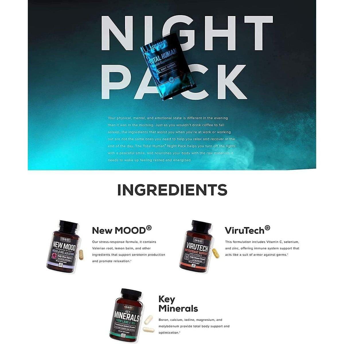 Onnit Total Human Day & Night Vitamin Packs Complete 24/7 Nutrition Made Simple