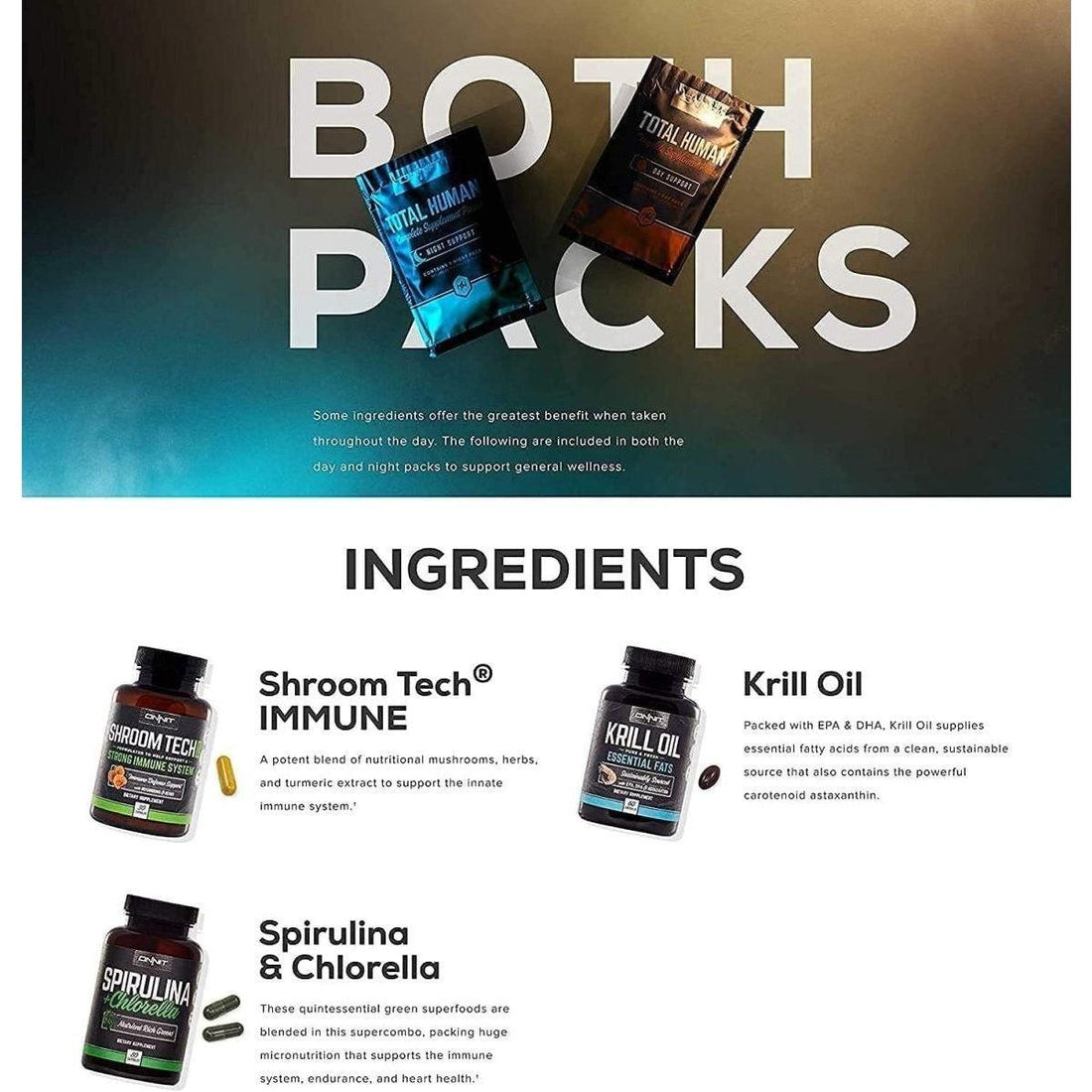 Onnit Total Human Day & Night Vitamin Packs Complete 24/7 Nutrition Made Simple