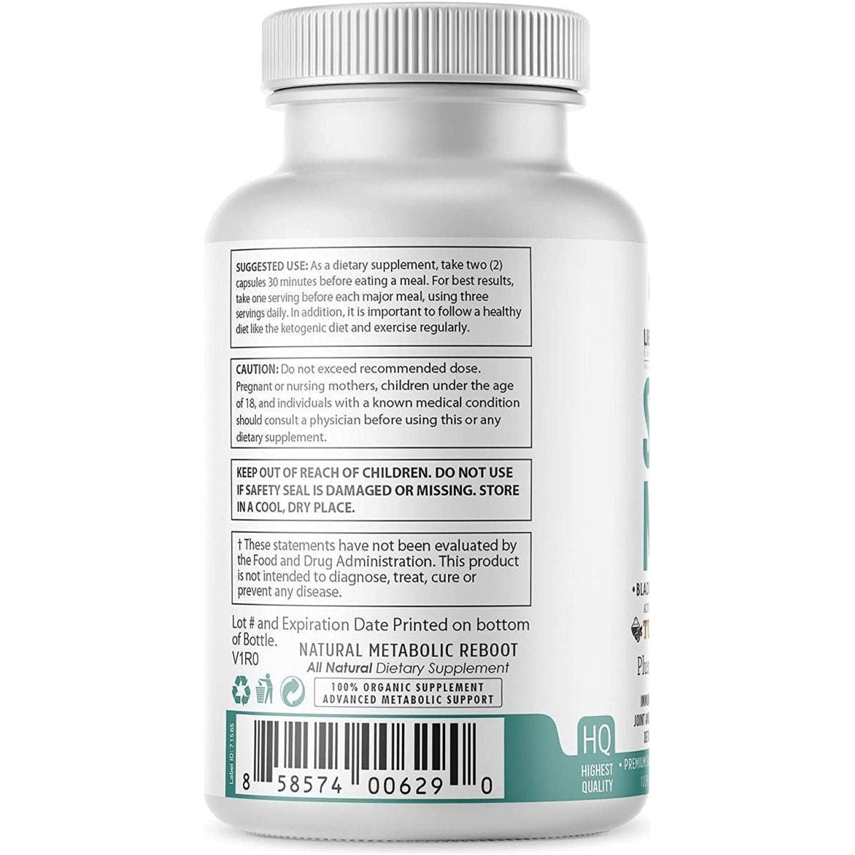 Liberazen Wildcrafted Organic Irish Sea Moss 60 Capsules | 5-in-1 Superfood Blend with Bladderwrack, Burdock, Turmeric & Black Pepper
