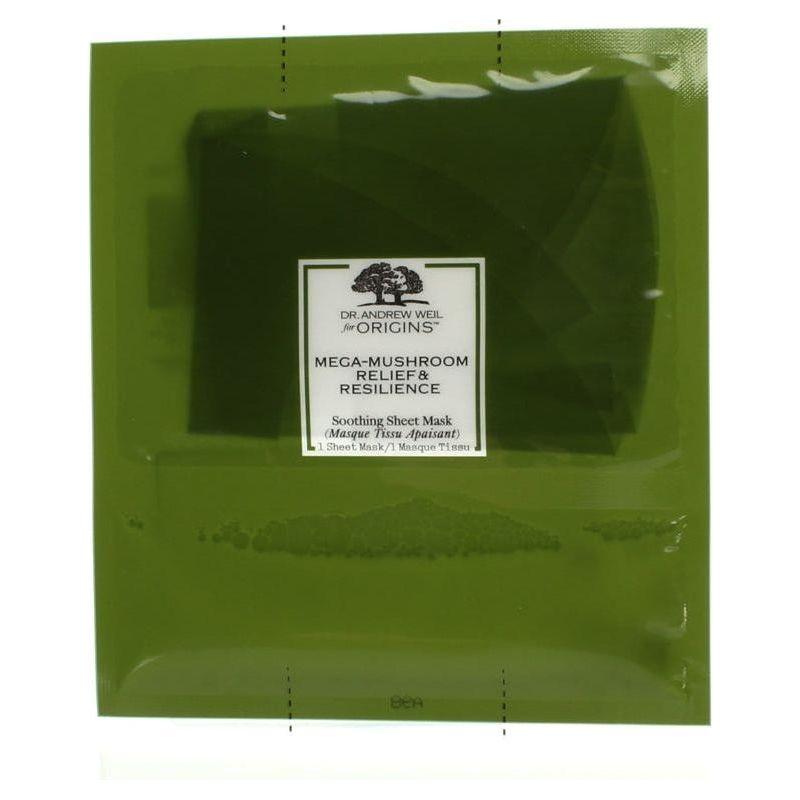 Origins Dr. Andrew Weil Mega-Mushroom Relief & Resilience Soothing Sheet Mask x6  Calms Redness & Strengthens Skin Barrier Soothe Stressed Skin with Nature's Wisdom