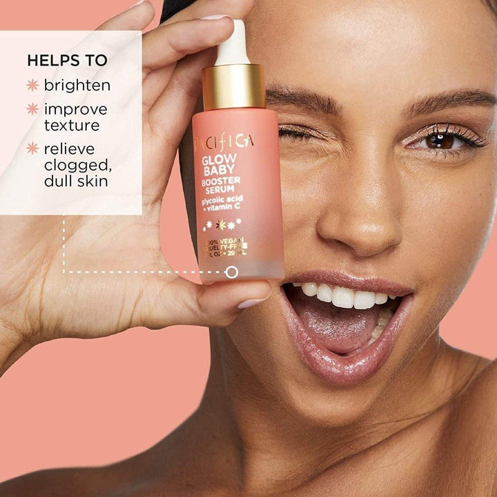 Pacifica Glow Baby Booster Serum 30ml | Vitamin C + Glycolic Acid Brightening & Hydration Serum