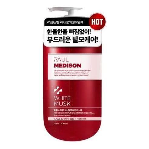 PAUL MEDISON Deep Red Fast Hair Loss Shampoo White Musk 1077ml | Strengthen & Revitalize Hair PAUL MEDISON