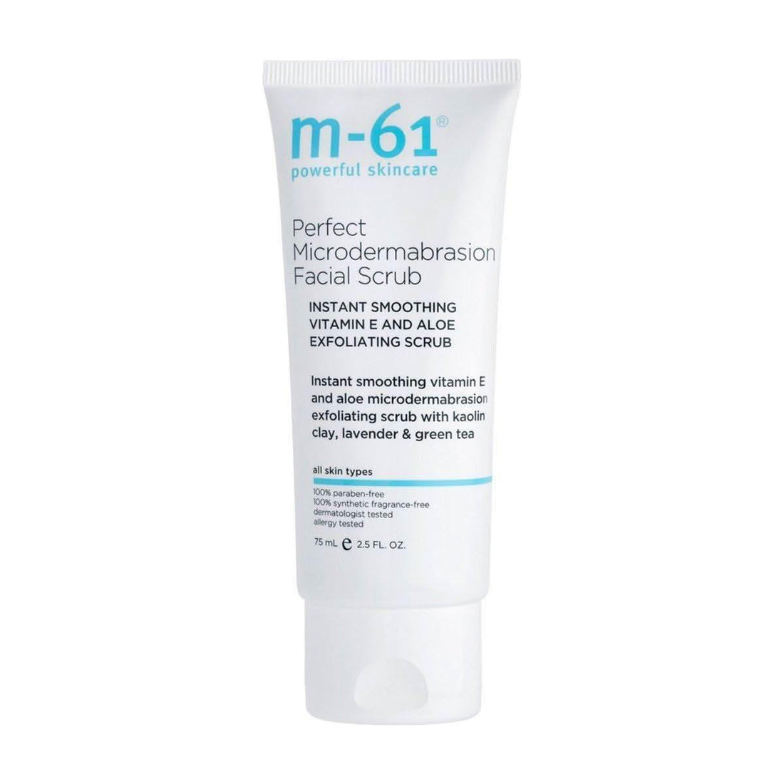 M-61 Perfect Microdermabrasion Facial Scrub 75ml | 1-Minute Polishing Mask with Kaolin, Vitamin E &amp; Aloe M-61