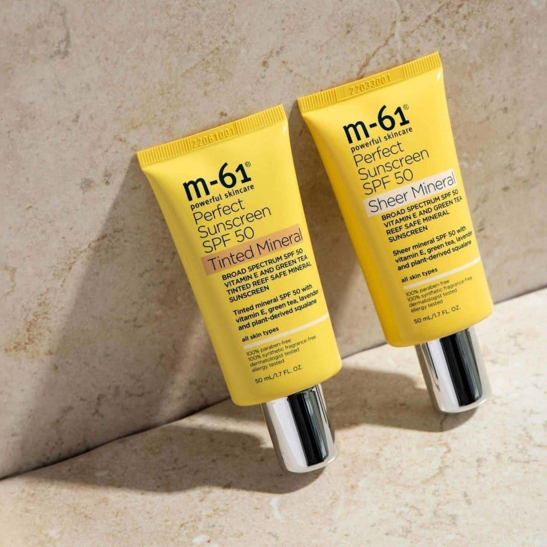 M-61 Perfect Sheer Mineral Sunscreen SPF 50 50ml | Lightweight Reef-Safe SPF with Zero White Cast M-61