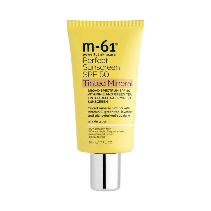 M-61 Perfect Tinted Mineral Sunscreen SPF 50 50ml | Universal Tint, Broad Spectrum Protection & Radiant Finish