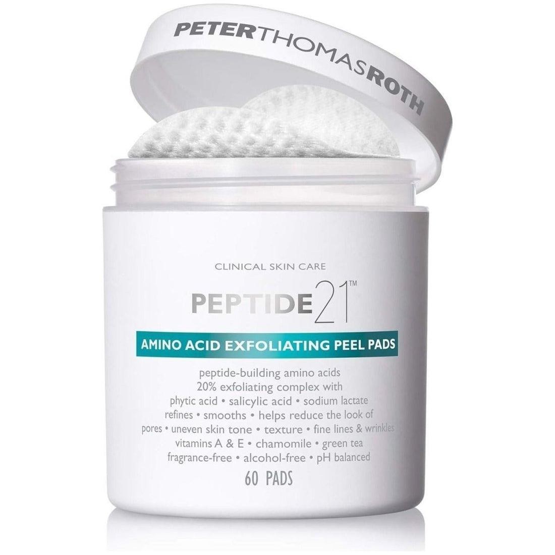 Peter Thomas Roth Peptide 21 Amino Acid Exfoliating Peel Pads 60 Pads | Smoother, Firmer & Radiant Skin