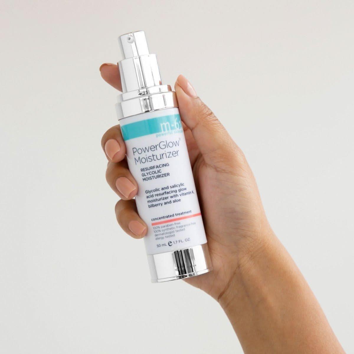 M-61 PowerGlow Moisturizer 50ml | Radiance-Boosting Exfoliating Moisturiser with Glycolic, Bilberry &amp; Aloe