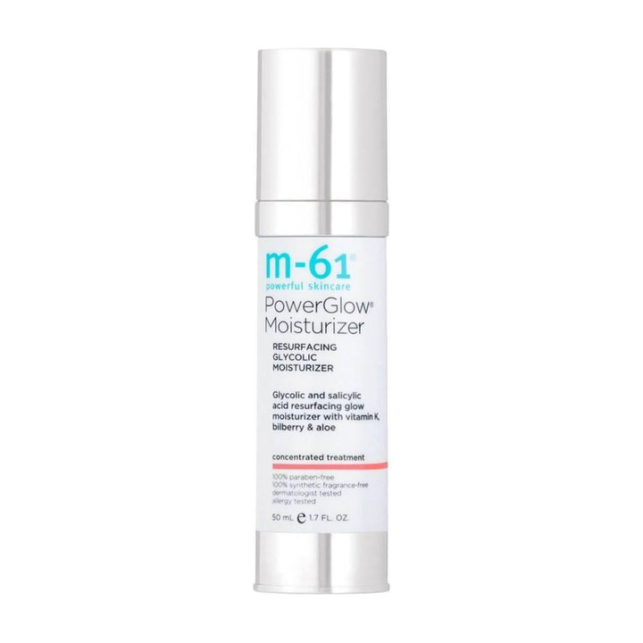 M-61 PowerGlow Moisturizer 50ml | Radiance-Boosting Exfoliating Moisturiser with Glycolic, Bilberry &amp; Aloe