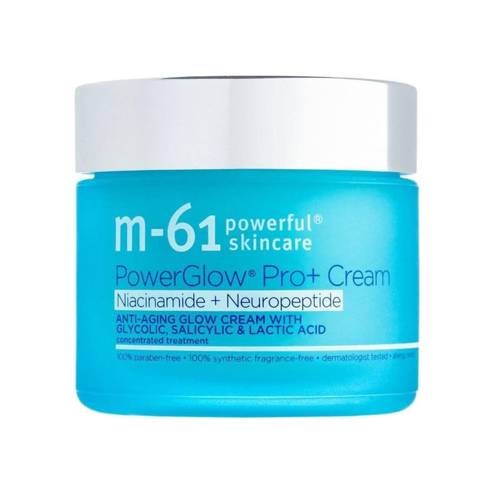 M-61 PowerGlow Pro+ Niacinamide+Neuropeptide Cream 50ml | Firming & Resurfacing Anti-Aging Cream with Glycolic, Salicylic & Lactic Acid