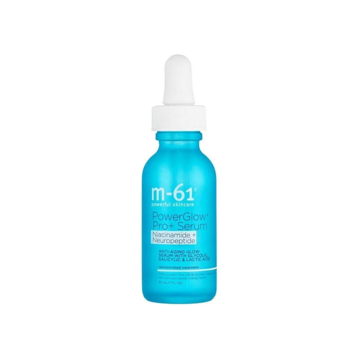 M-61 PowerGlow Pro+ Niacinamide+Neuropeptide Serum 30ml | Anti-Aging AHA/BHA Resurfacing Glow Serum for Radiance &amp; Smooth Texture
