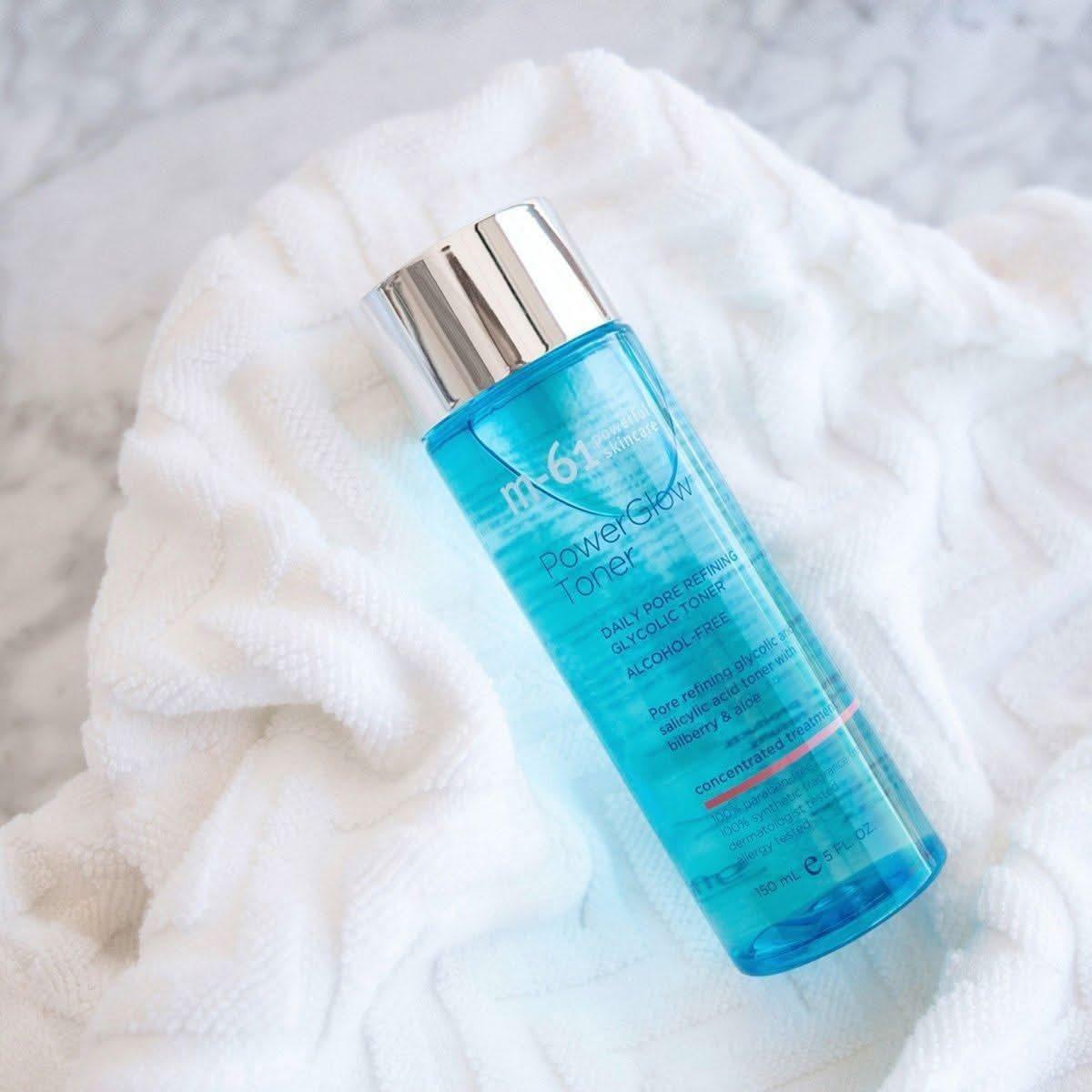 M-61 PowerGlow Toner 150ml | Daily Pore-Refining Toner with Glycolic Acid, Salicylic Acid, Bilberry &amp; Aloe