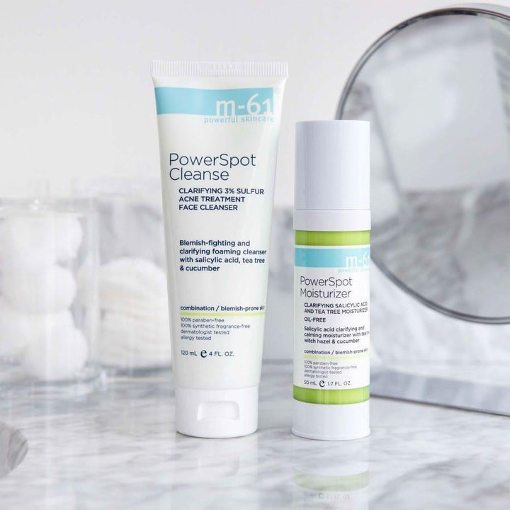 M-61 PowerSpot Moisturizer 50ml | Oil-Free Clarifying Moisturiser for Blemish-Prone Skin with Salicylic &amp; Glycolic Acid