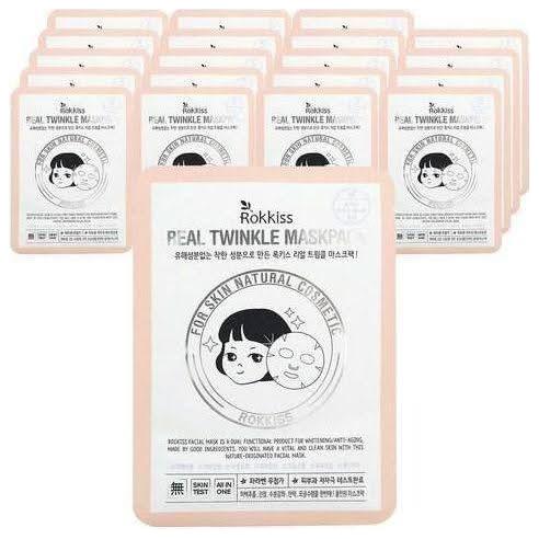 Rokkiss Real Twinkle Mask Pack 20ea (23g x 20ea) | Brightening & Firming Treatment