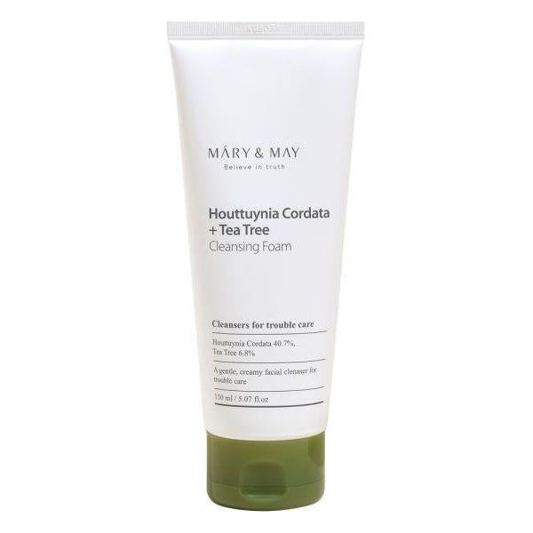 MARY & MAY Houttuynia Cordata + Tea Tree Cleansing Foam 150ml | Soothing Deep Pore Cleanser for Sensitive Skin MARY & MAY