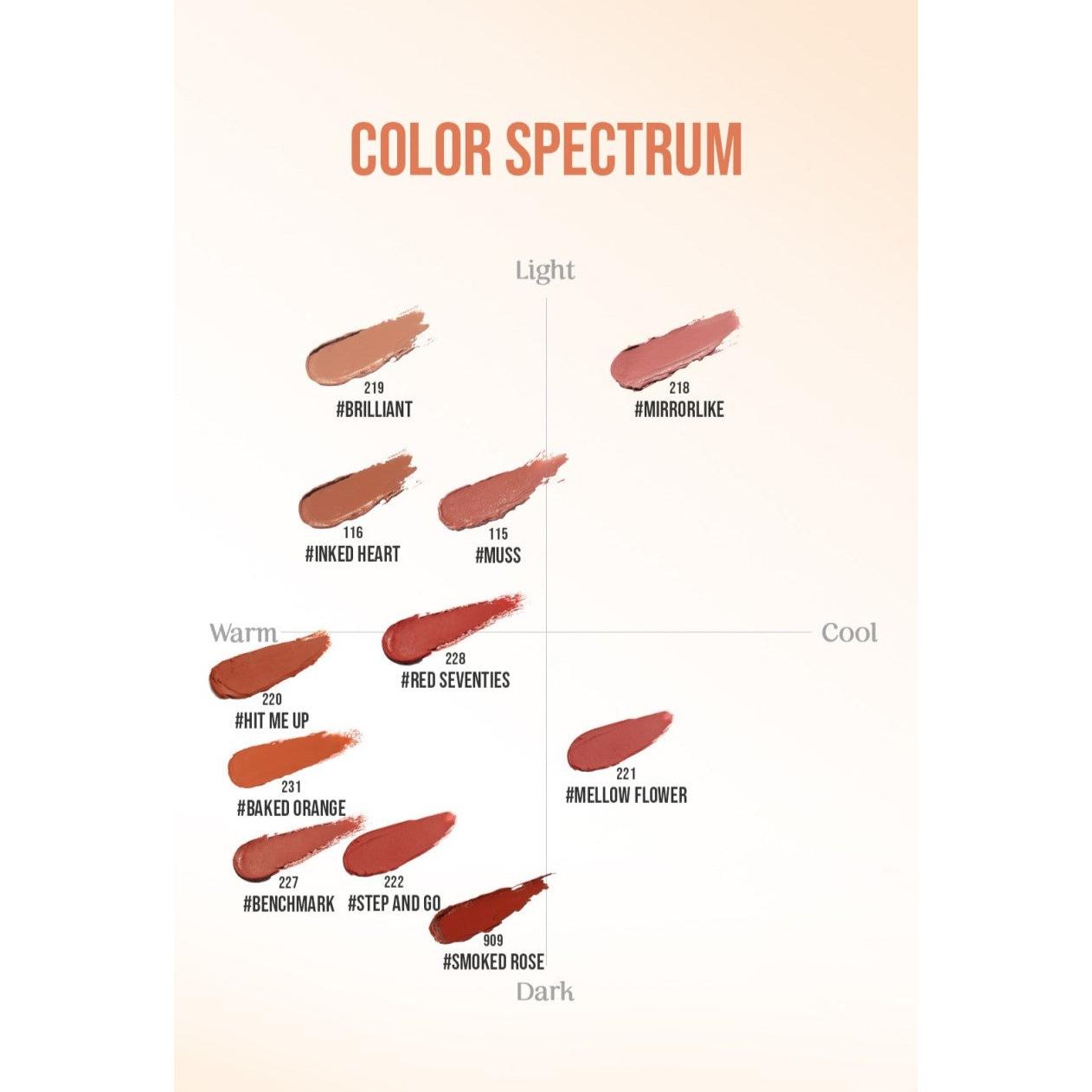 3CE Mood Recipe Matte Lip Color 3.5g #228 Red Seventies | Bold & Long-Lasting Matte Lipstick