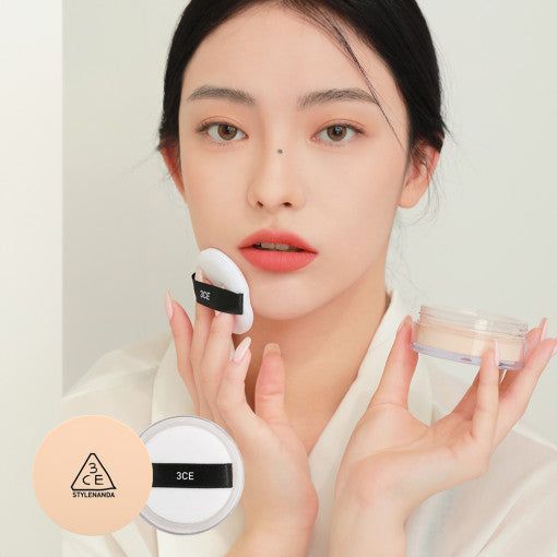 3CE Natural Finish Loose Powder 8.5g | Oil-Control & Pore-Blurring Setting Powder
