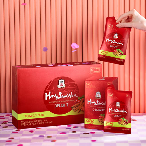 Jung Kwan Jang Korean Red Ginseng Extract Hong Sam Won Delight – 50ml x 30 | Natural Energy Boost with Ginger, Reishi & Jujube