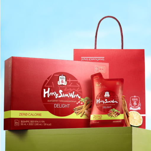 Jung Kwan Jang Korean Red Ginseng Extract Hong Sam Won Delight – 50ml x 30 | Natural Energy Boost with Ginger, Reishi & Jujube