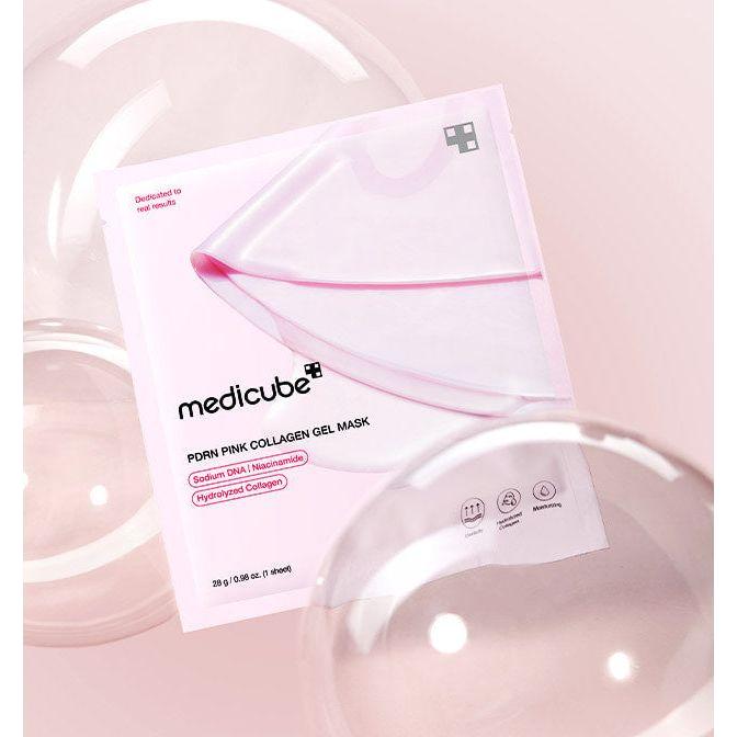 medicube PDRN Pink Collagen Gel Mask 28g x 10 Count | Lifting & Hydrating Face Mask with Salmon PDRN & Collagen