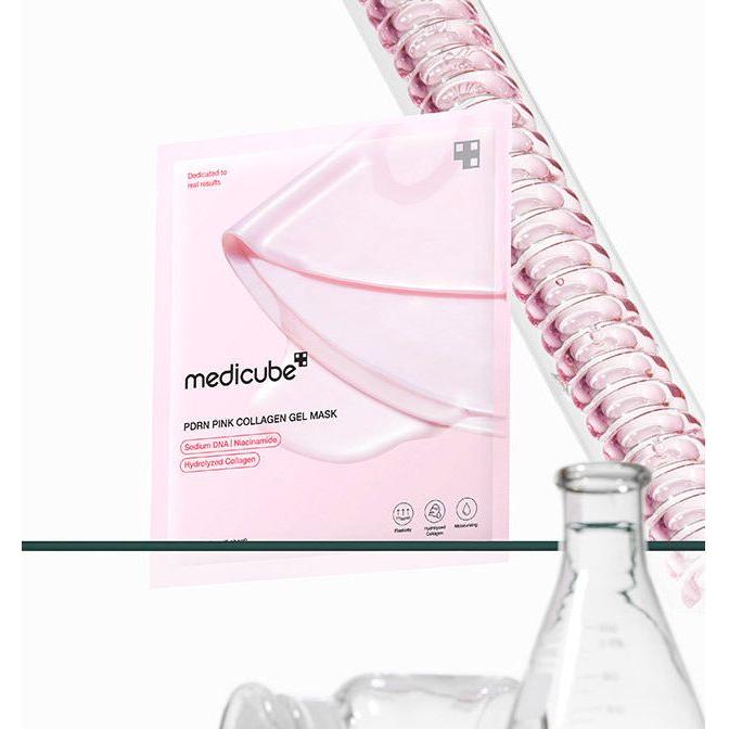 medicube PDRN Pink Collagen Gel Mask 28g x 10 Count | Lifting & Hydrating Face Mask with Salmon PDRN & Collagen