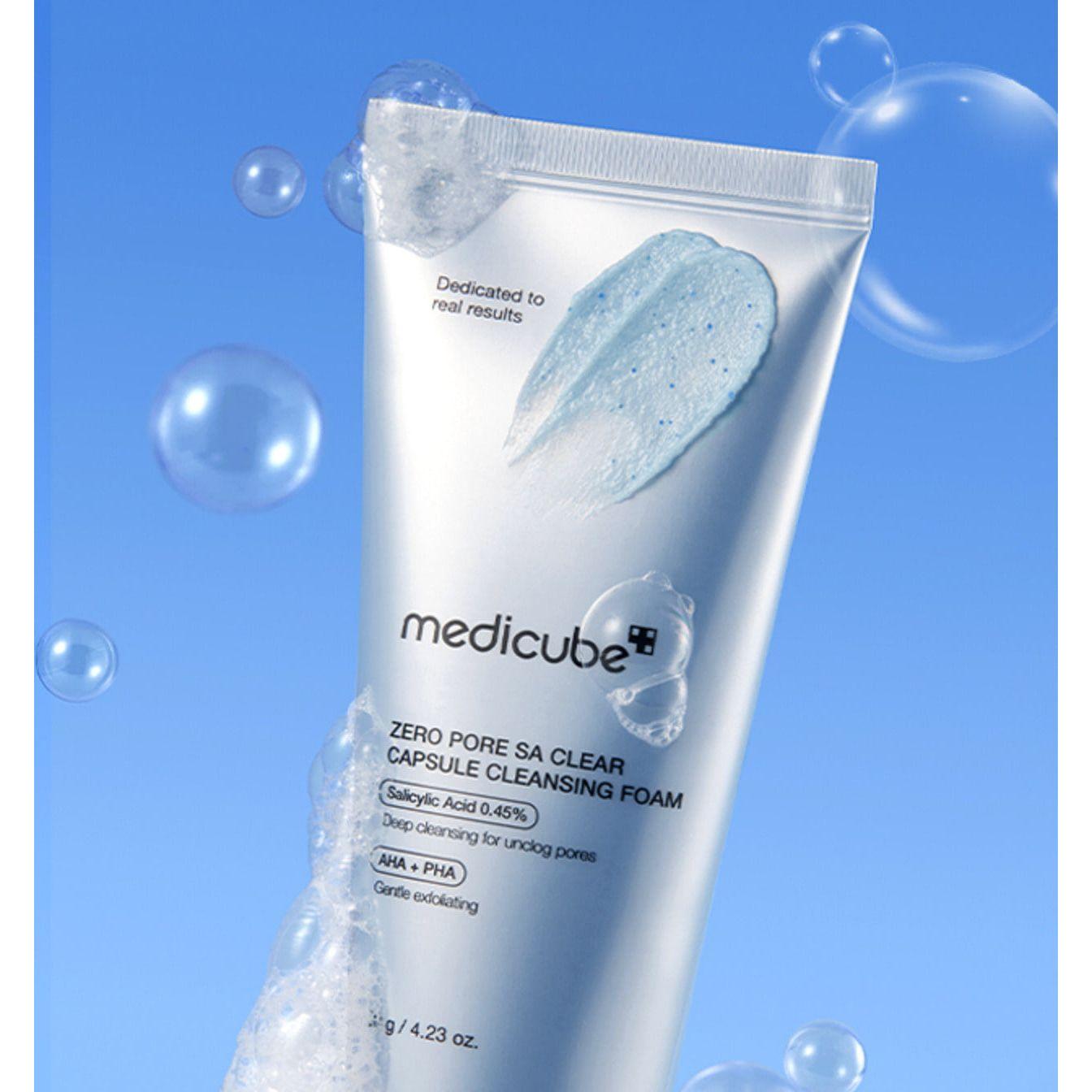 medicube Zero Pore Capsule Cleansing Foam 120g | Deep Pore Cleanser with Exosomes & BHA for Acne-Prone Skin