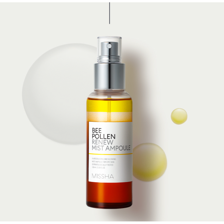 MISSHA Bee Pollen Renew Mist Ampoule | 30% Bee Pollen Complex for Hydration & Glow