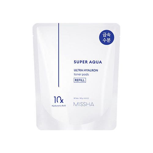 MISSHA Super Aqua Ultra Hyalron Toner Pad Refill | Intense Hydration + Soothing Daily Pads MISSHA