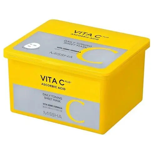 MISSHA Vita C Plus Daily Toning Sheet Mask | Brightening & Pore-Care with Vitamin C MISSHA