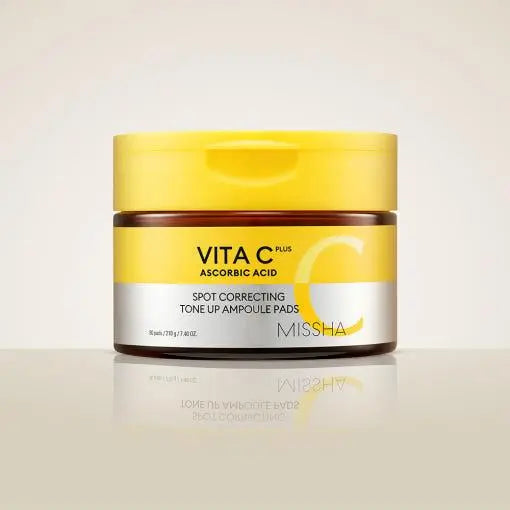 MISSHA Vita C Plus Spot Correcting Tone Up Ampoule Pads | Brightening Pads for Hyperpigmentation & Dull Skin MISSHA