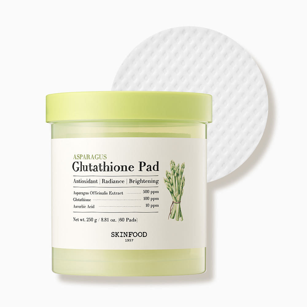 SKINFOOD Asparagus Glutathione Pad 250g / 60 Pads | Brightening & Radiance-Boosting Toner Pads